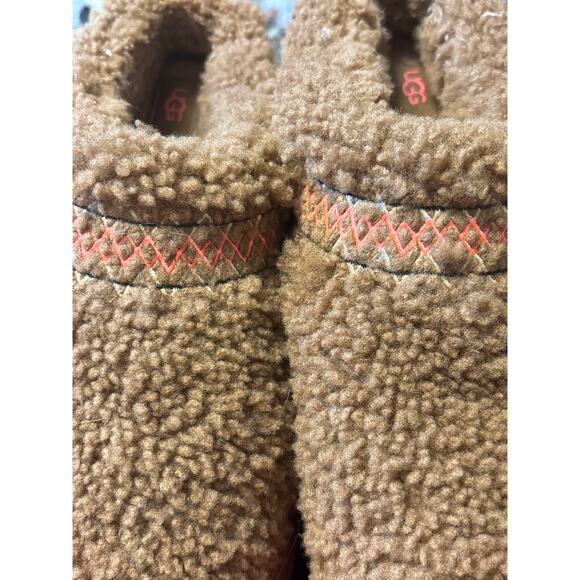 UGG Shearling Fleece Mule Slides Brown Slip On Platform Slippers Comfort Shoes - Picture 8 of 8